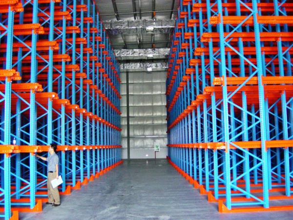 Quality Double Entry Drive In Pallet Rack For High Density Pallet Storage for sale