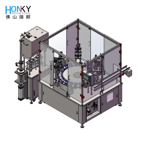 Semiautomatic Cream Paste Filling Machine 45 Bpm Multiple Size Bottle Paste