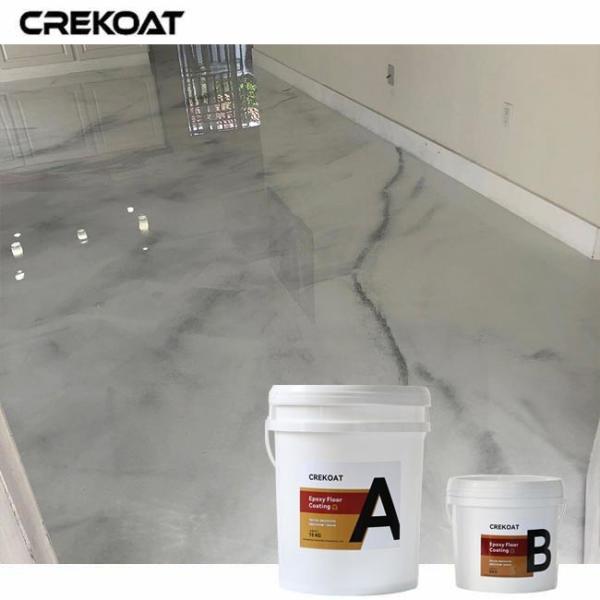 Quality Seamless Smooth Finish Metallic Epoxy Floor Coating Create Unique Marbled Effect for sale