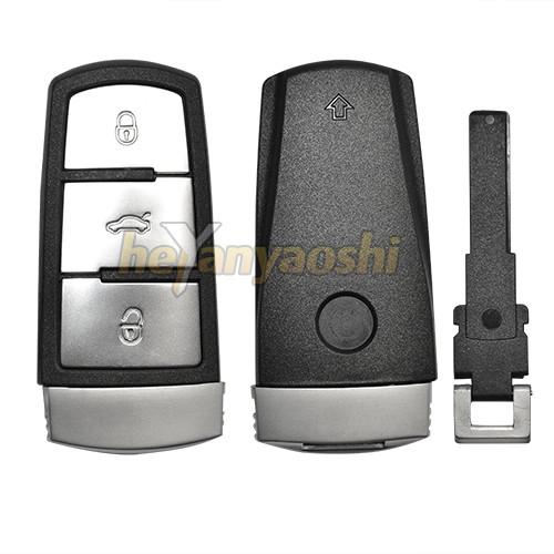 Quality Vw 4 Buttons Smart Key Shell with Emergency Key Insert for sale