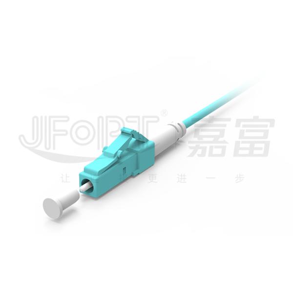 LC-LC Duplex Fiber Optic Patch Cord Multimode 50/125 3.0mm LSZH Aqua