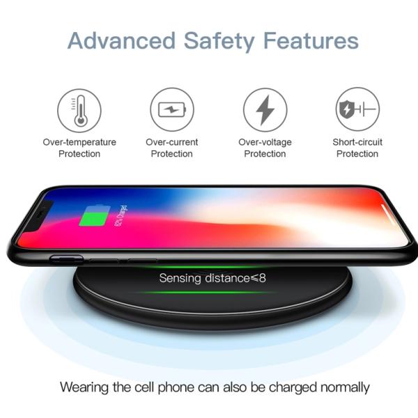 Round 10W Wireless Charging Pad For Iphone For IPhone 12 Pro Max