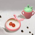 MHC Starter 6-12 Months Rabbit Baby Feeding Set Non Silicone Bpa Free Non Toxic