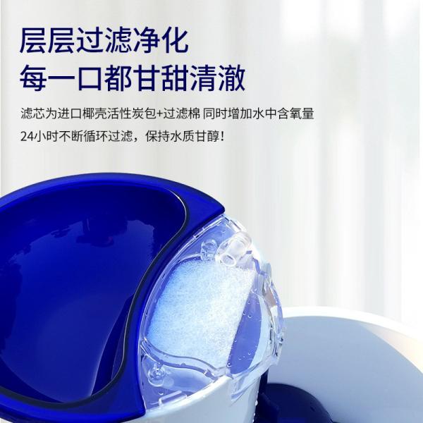 Small Mushroom Pet Water Dispenser Automatic Activated Carbon Filtration