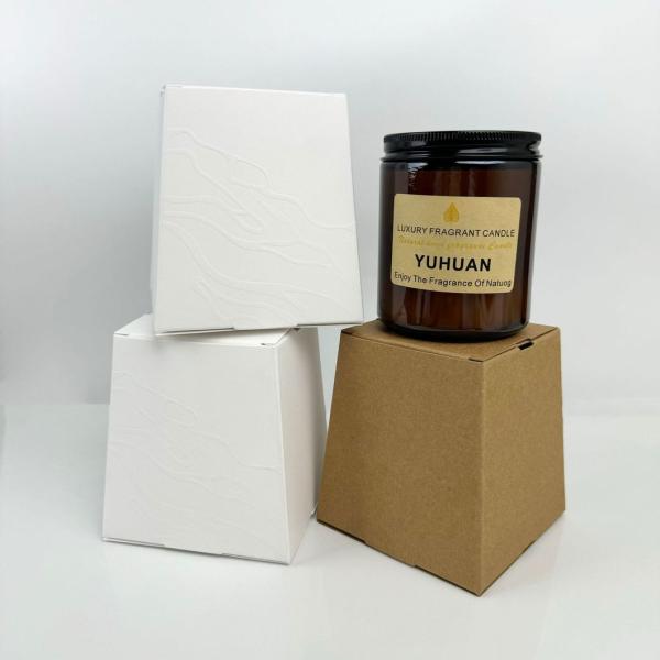 Hot Foil Stamping Corrugated Paper Cans Packaging Cardboard Paper Tube Candle Packaging