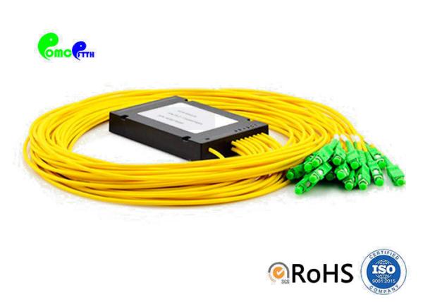 Quality ABS Module 1x16 Fiber Optic PLC Splitter Splice / Pigtailed 2.0mm SC APC Connector Type for sale