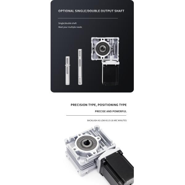 42mm Nema 17 High Precision Hybrid Self-locking Worm Gear Stepper Motor and Gearbox