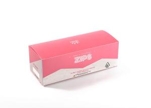 Buy cheap Custom Logo Foldable Decorative Boxes Full Color Pink Paper Box For Zips product