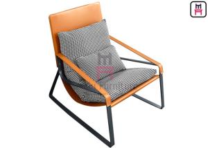 China Tanned Leather 42cm Height 0.7cbm Single Sofa Chair Headrest on sale