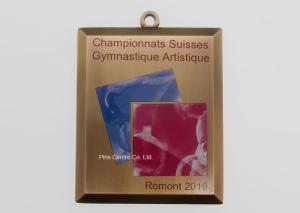 Olympic Die Struck Enamel Medal With Offset Printing Logo