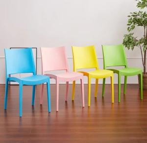 Stackable Outdoor Dining Chairs PP Plastic Home Furniture Custom Colors N.W. 4.5KGS G.W. 21KGS For Home Simple Design