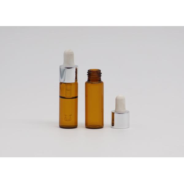 2ml Mini Amber Glass Tincture Essential Oil Dropper Bottle