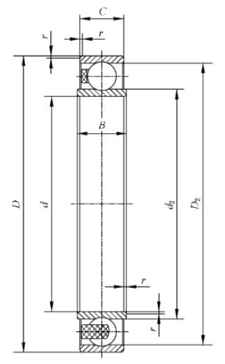 3E904KAT2 18.8*25*4mm Robots Flexible bearings harmonic drive strain wave gear bearing