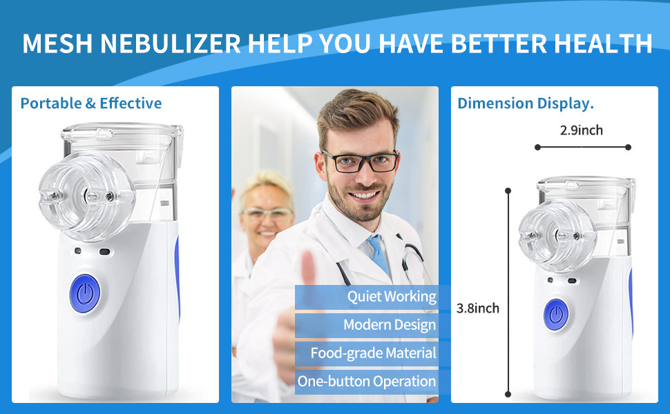 Handheld Nebulizer For Albuterol: Portable, Adjustable, Silent Handheld Atomizer for Adults and Children