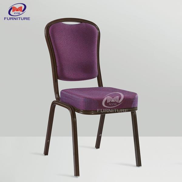 Quality CE Certification Banquet Style Chairs Shining Black Frame With Curved Backrest for sale