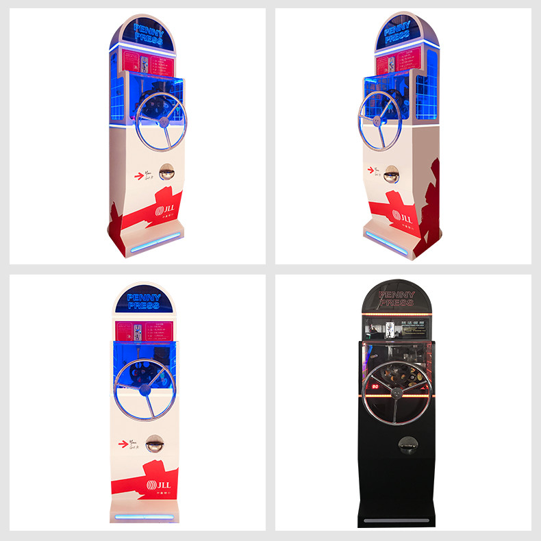 Coin Operated Arcade Game Machine Tourist DIY Souvenir Coin Press Game Machine Museum Penny Video Redemption Machine For