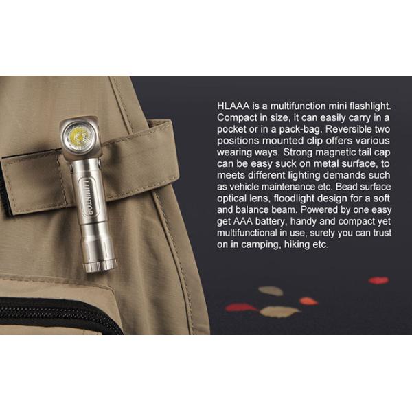 LED Lumintop HLAAA Flashlight , Lumintop Lights With Magnetic Tail Cap Side Light