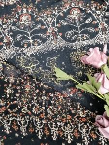 China Digital printing knitted  fabric Printed Lace fabric Floral printed fabric on sale