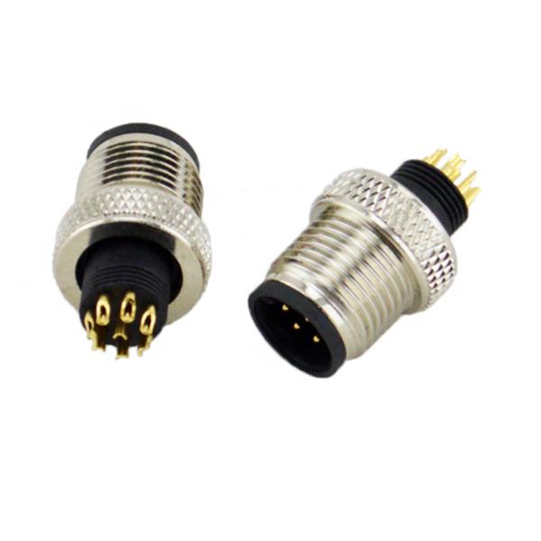 IP67 IP68 Waterproof Male Female Cable Connector M12 Circular Plug Type Solderless
