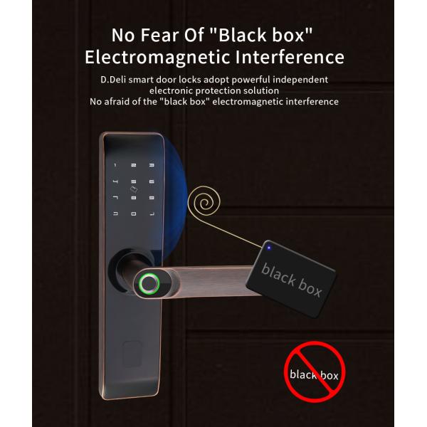 Fingerprint Zinc Alloy TT Door Lock Indoor WiFi APP Smart For Apartment House