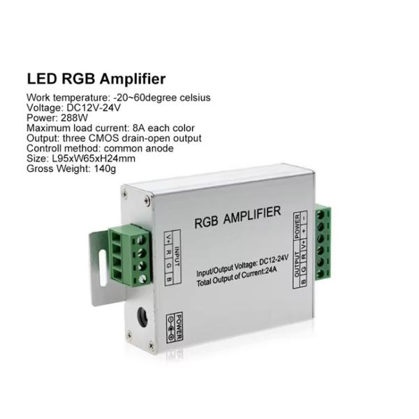 Dc Input Port Rgb Led Controller Controlled By 24Key Remote Control Unit