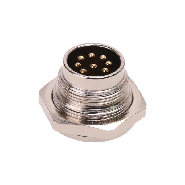 5A M16 Circular Connector 6pin Rear Panel Mount Connector 8 pins Male Socket