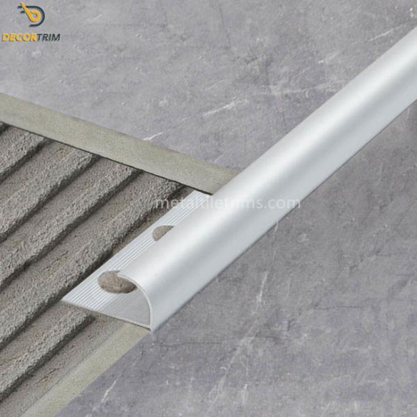 Quality 10mm Wall Tile External Corner Trim , Matt Satin Quadrant Edge Tile Trim for sale