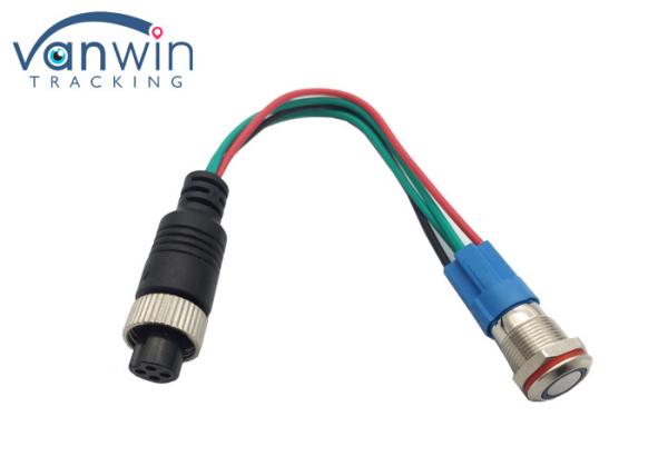 Quality 12MM 4 Pin Aviation audio control push / switch Button I/O inputs for MDVR system for sale