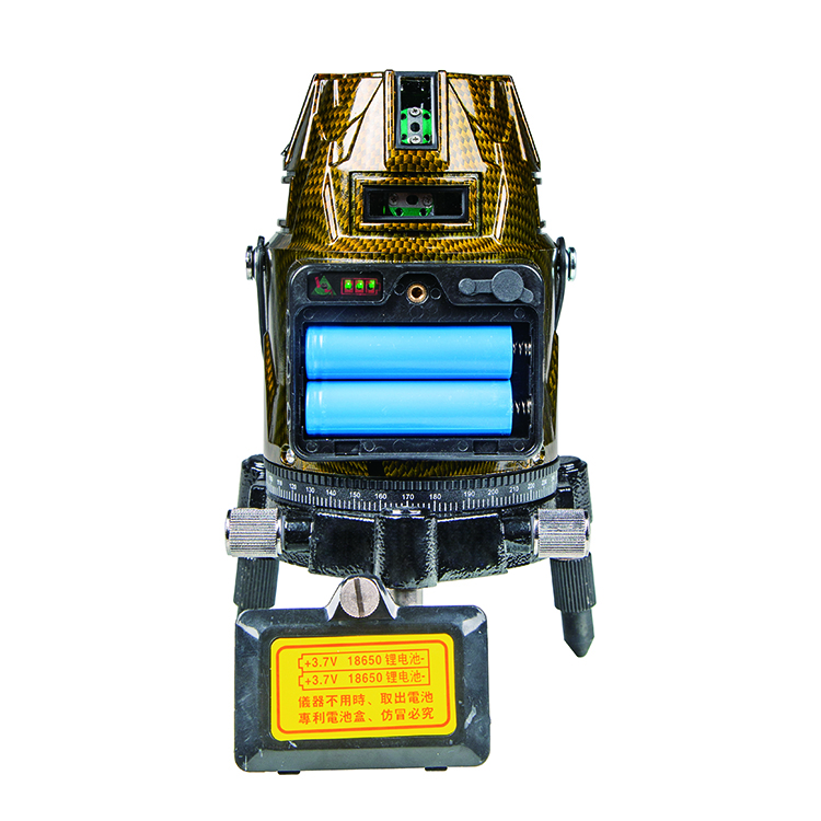 Rechargeable 360 Degree Cross Line Laser Level 8 Line With Charger Adapter