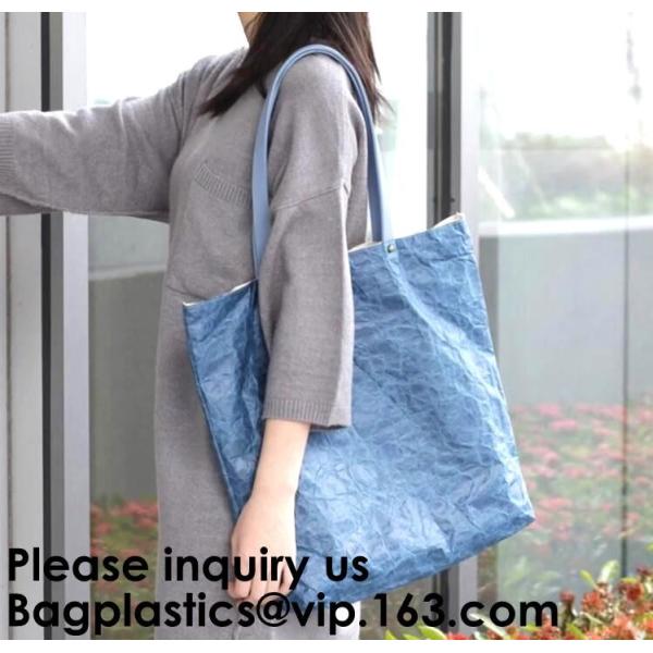 Reusable Promotional Green Tyvek Shopping Tote BagWaterproof Washable Eco k Handy Makeup Cosmetic Clutch Bag Cases