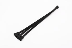 Buy cheap 1 To 3 Way Splitter Sleeved 4 Pin Pwm Connector Computer Fan Extension Cable 4p One Point Three product