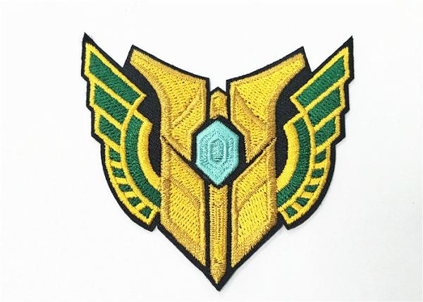 Quality Shield Embroidered Badges Patches , Custom made Morale Patches Iron On for sale