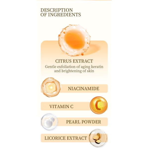 Custom Skin Care Orange Face Cleanser Peeling Gel Moisturizing Cleansing Exfoliating Dead Skin Removal Face Wash Gel