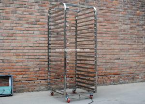 201 Grade FDA 1.5mm Stainless Steel Rack Trolley For Rotary Oven