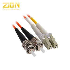 Duplex Fiber Jumper ST to LC Multimode Fiber Optic Patch Cord in Riser PVC Jakcet