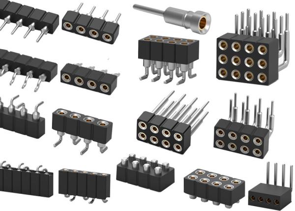 Quality Dual Row PCB Round Pin Header Connector Machined Female Header 1.27mm 2.0mm 2.54mm for sale
