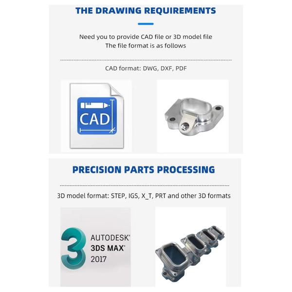 Various CNC machined metal components on display