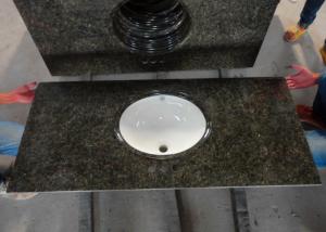Custom Black Granite Overlay Countertops Anti - Stain With Backsplashes