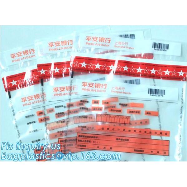 money locking security bag courier plastic bag, plastic self adhesive evidence bag/security bag, Temper-Evident Bags, De