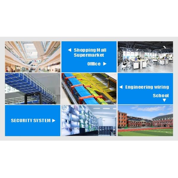 Wholesale 0.47mm FTP CAT5E Cable Blue PVC Jacket Pure Copper High Speed Network Cable 1000FT