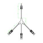 3 To 1 MC4 Connector Multi Branch Quick Assembling for Power Station