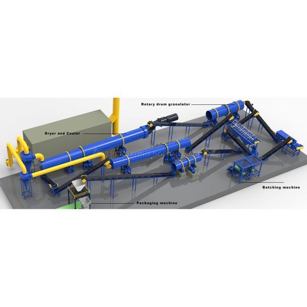 Dryer Cooler NPK Rotary Drum Fertilizer Granulating System