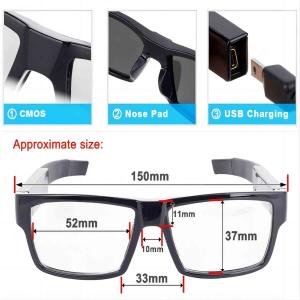 Buy cheap Security Hidden Camera Sunglasses1080P Built-In 32G Memory Card Touch Control product