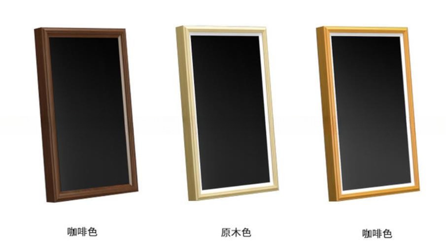 UHD 55" inch Wood digital photo frame LCD LED Advertising signage display WIFI Android monitor with wooden frame