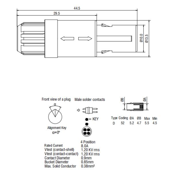 SRD. PLG PAG 1P Circular Plastic Connector 3 4 5 pin Medical Push Pull Connector