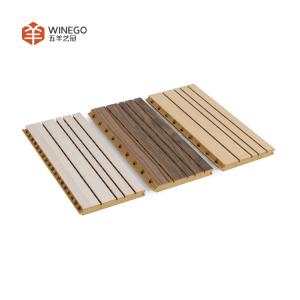 China E1 Grade Grooved Acoustic Panels Sound Absorbing Wall Panels 0.9 NRC CE FSC Certified on sale
