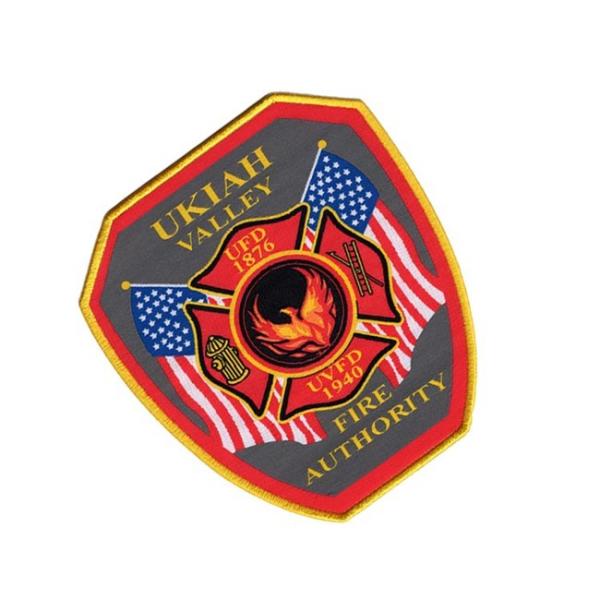 120D Polyester Woven Chicago Fire Department Patches 3 Dimensional