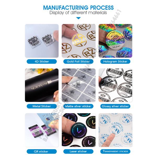 Security Labels QR Code Anti Counterfeiting Sticker 3D Self-Adhesive VOID Holographic Label