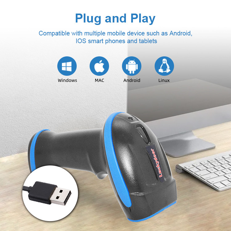 Handheld Portable Wired Wireless 1D Bar Code Reader 2D QR Barcode Scanner For POS System