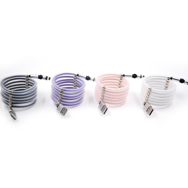 Mobile Phone 5A PVC Led Magnetic 3 In 1 Usb Charging Cable